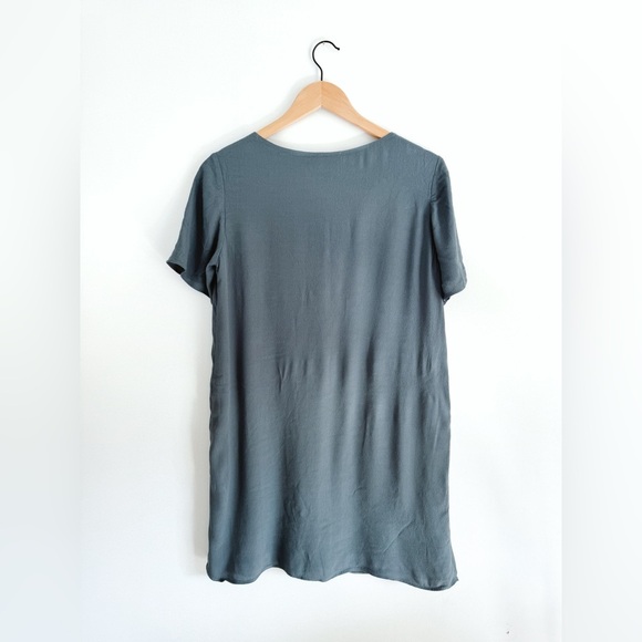 Aritzia Wilfred Free Teigan Mini T-Shirt Dress Stone Blue - Size Small - Picture 6 of 7